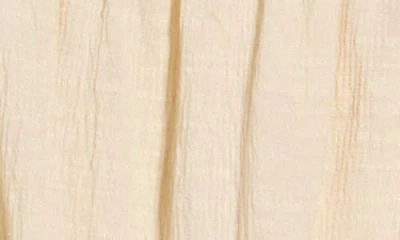 Max Studio Crinkled Balloon Sleeve Bubble Hem Top In Neutral