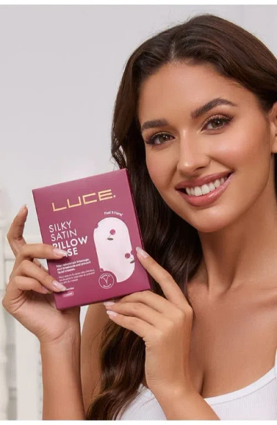 Luce Cherry Satin Pillowcase In Multi