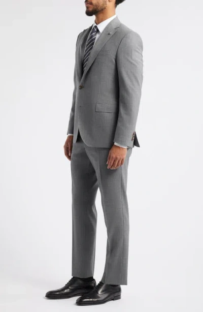 Jack Victor Espirit Solid Stretch Wool Suit In Gray