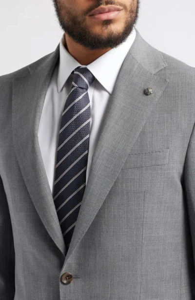 Jack Victor Espirit Solid Stretch Wool Suit In Gray
