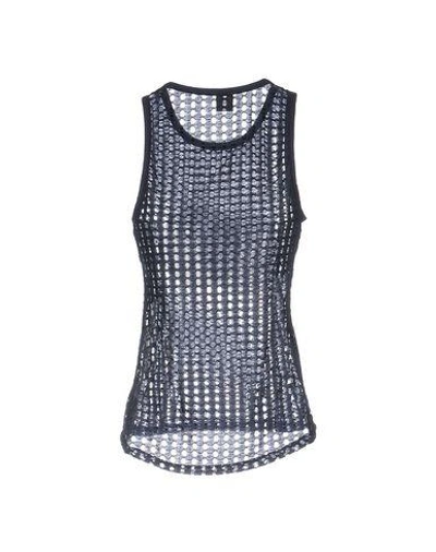 Shop Bobi Tank Top In Dark Blue