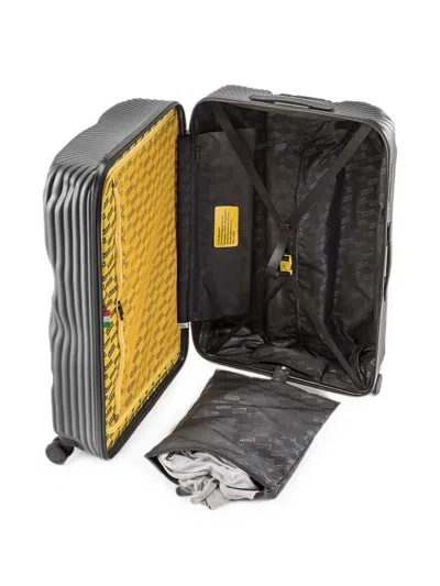 Crash Baggage Large Stripe Suitcase In Orange