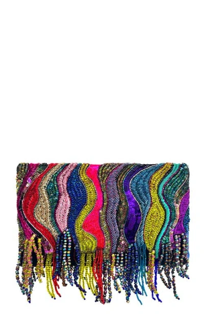 Simitri Zari Dune Clutch In Black