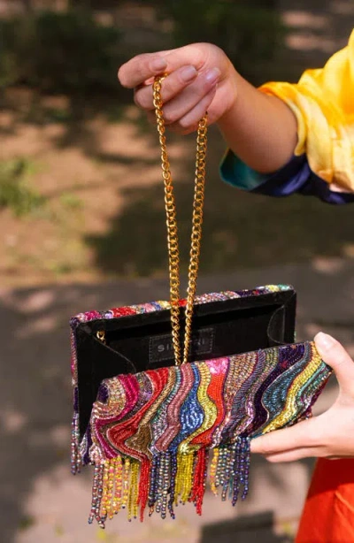 Simitri Zari Dune Clutch In Black