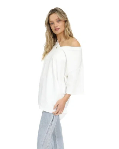 Belle & Bloom Back To Bloom Oversized T-shirt In White