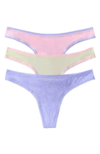 On Gossamer 3-pack Mesh Thongs In Multi