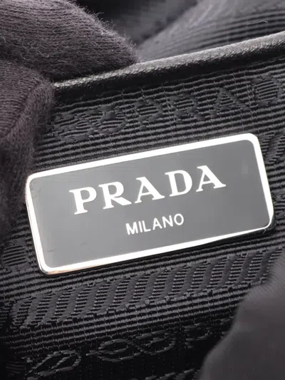 Pre-owned Prada 2010s Vela Buckle Backpack In Black