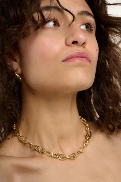 Tutti Wave Chain Necklace In Brown