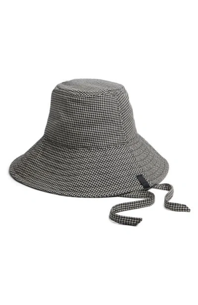 Rag & Bone Harper Gingham Sun Hat In Gray