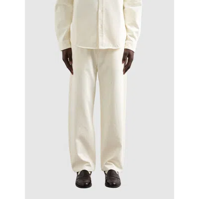 Edmmond Studios Light Wash Relaxed Fit Jeans In White