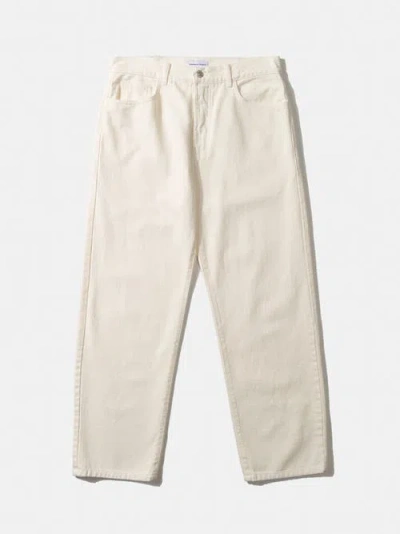 Edmmond Studios Light Wash Relaxed Fit Jeans In White