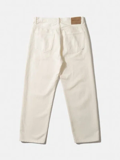 Edmmond Studios Light Wash Relaxed Fit Jeans In White