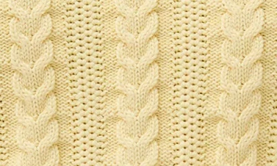 Versace Cable-knit Contrasting-collar Sweater In Yellow