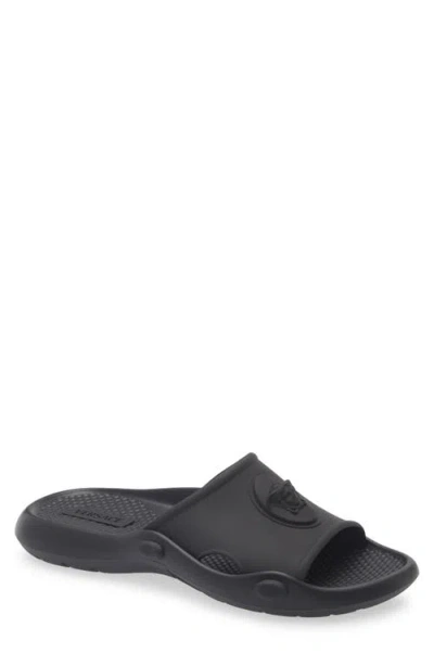 Versace Nettuno Medusa Head Open-toe Sliders In Black