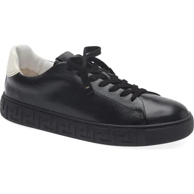 Versace Greca Leather Sneakers In Multi