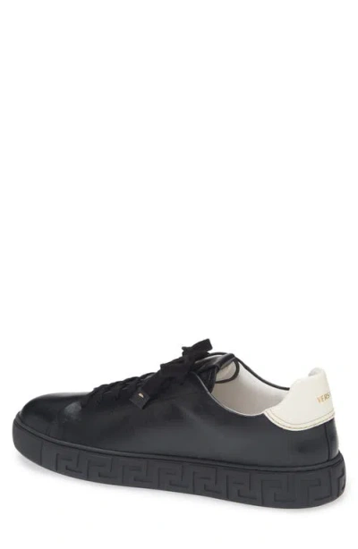 Versace Greca Leather Sneakers In Multi