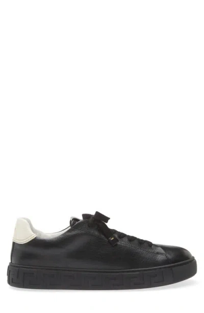 Versace Greca Leather Sneakers In Multi