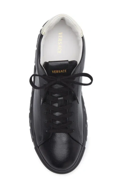 Versace Greca Leather Sneakers In Multi