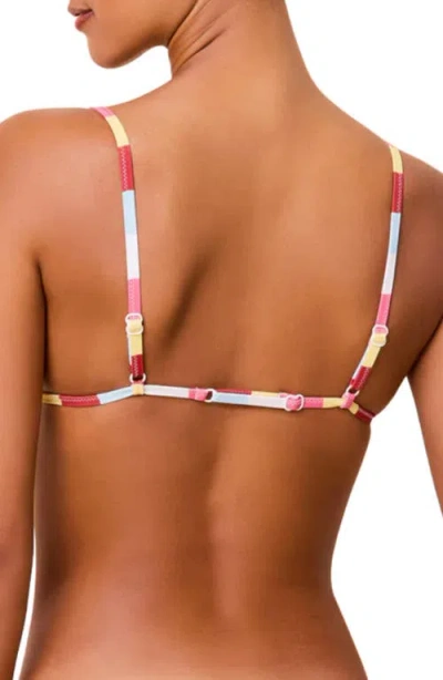 Solid & Striped The Lulu Stripe Triangle Bikini Top In Multi