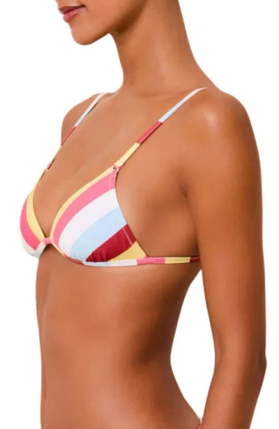 Solid & Striped The Lulu Stripe Triangle Bikini Top In Multi