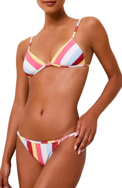 Solid & Striped The Lulu Stripe Triangle Bikini Top In Multi