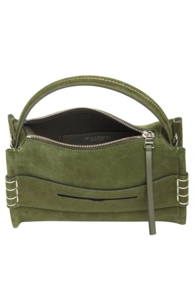 Jw Anderson W Anderson Womens Khaki Loafer Suede Shoulder Bag In Green