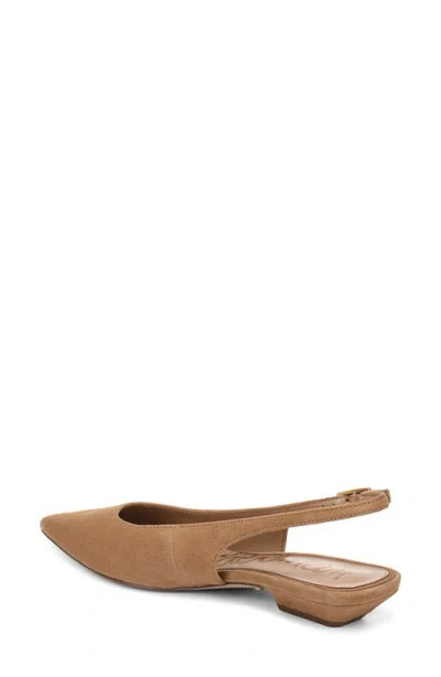 Sam Edelman Netty Slingback Pointed Toe Flat In Brown