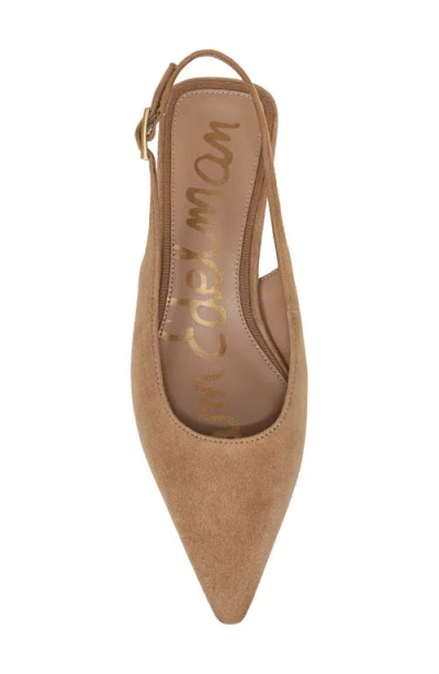 Sam Edelman Netty Slingback Pointed Toe Flat In Brown