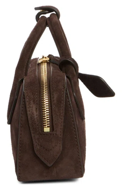 Alaïa Le Teckel Suede Leather Clutch In Brown