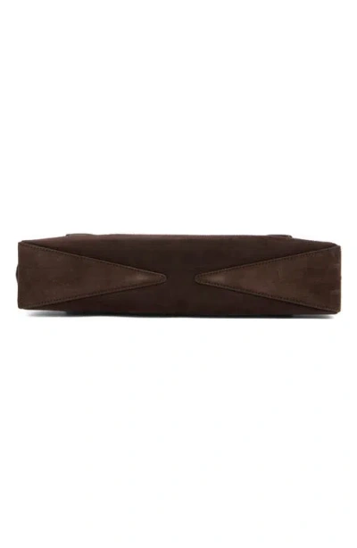 Alaïa Le Teckel Suede Leather Clutch In Brown