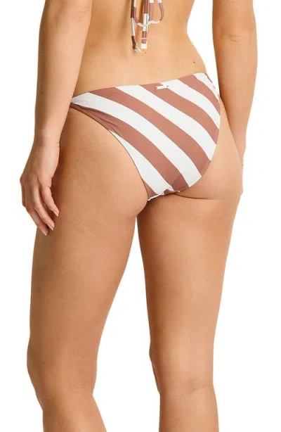 Sea Level Stripe Side Tie Bikini Bottoms In Multi
