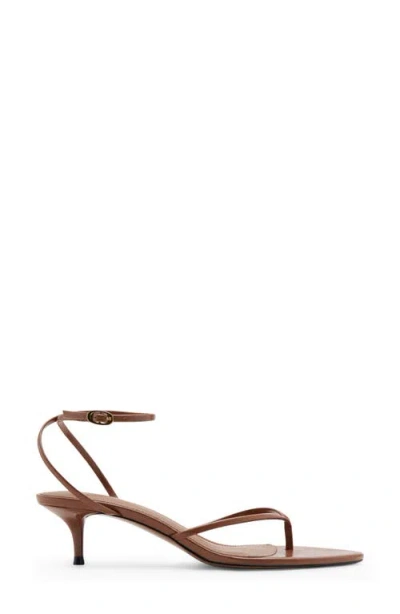 Mango Ankle Strap Sandal In Brown
