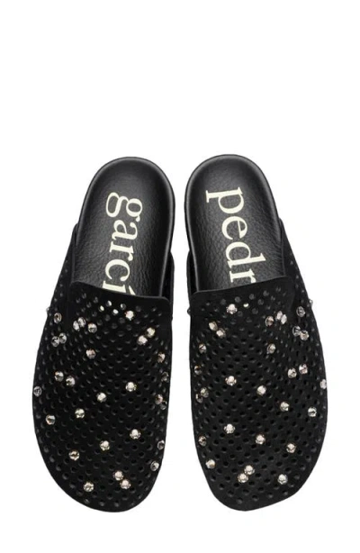 Pedro Garcia Braidy Studded Mule In Black
