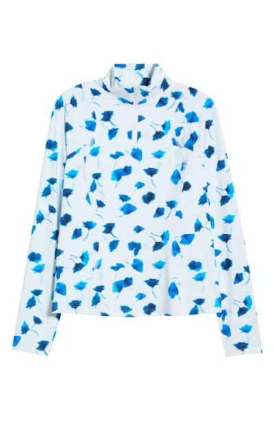 G/fore Floral Silky Tech Quarter Zip Pullover In White