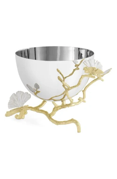 Michael Aram Butterfly Ginkgo Gold Serving Bowl In Silver