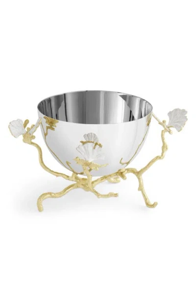 Michael Aram Butterfly Ginkgo Gold Serving Bowl In Silver