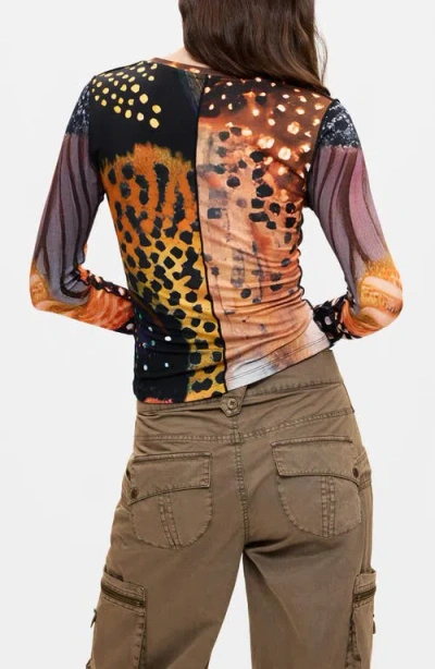 Desigual Print Top In Multi