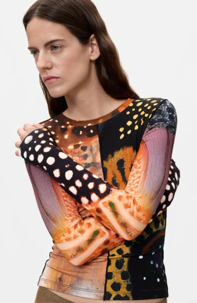 Desigual Print Top In Multi