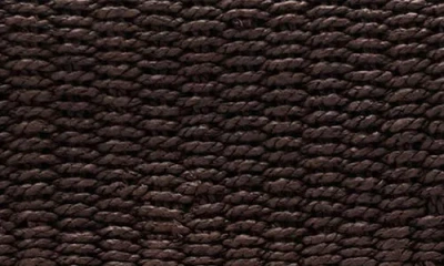 Mango Woven Raffia Pouch In Brown