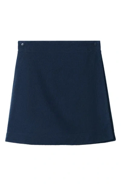 Mango Terry Miniskirt In Blue
