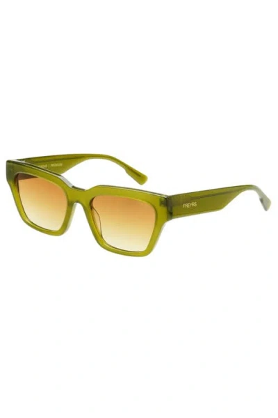 Freyrs Eyewear Hayden Rectangular Sunglasses In Green