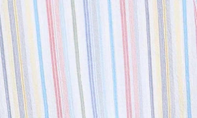Berle Multi Stripe Flat Front Seersucker Shorts In Multi