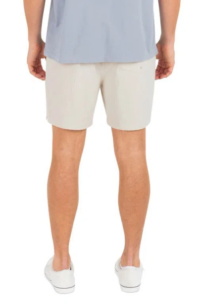 Hurley Volley Solid Cotton Drawstring Shorts In White