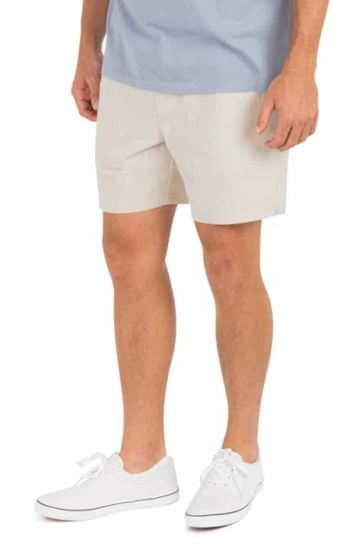 Hurley Volley Solid Cotton Drawstring Shorts In White