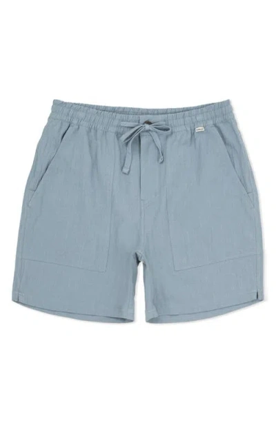 Hurley Volley Solid Cotton Drawstring Shorts In Blue