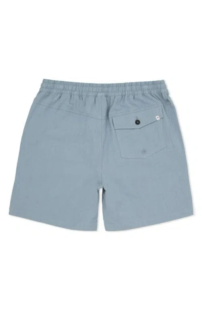 Hurley Volley Solid Cotton Drawstring Shorts In Blue