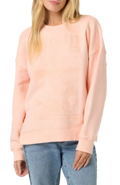 O'neill Chore Break Oversized Graphic Sweatshirt In Pink