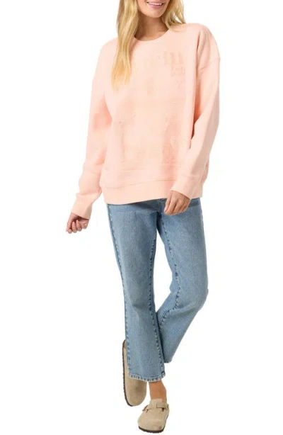 O'neill Chore Break Oversized Graphic Sweatshirt In Pink