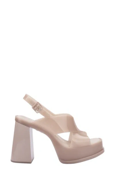 Melissa Dance Slingback Platform Sandal In Neutral