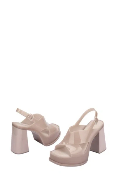 Melissa Dance Slingback Platform Sandal In Neutral